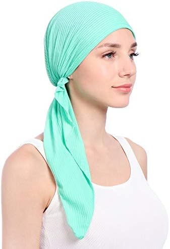 Dugi repni turban kape za žene Lagane rastezanje Slouchy muslimanske kape za prekrivanje zamotavanje bandana Headwear