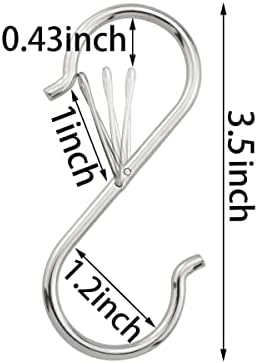 ANTI-FALLING SOUC ITROLLE 10pcs 3,5 inčni jaki metalni sigurnosni kopča dizajn s oblikovanim kukama za viseće