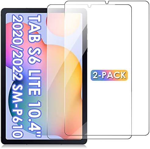 DETUOSI 【2-pakovanje】 zaštitnik ekrana za Samsung Galaxy Tab S6 Lite 10.4 2022/2020, Ultra Clear/Easy Install/Anti