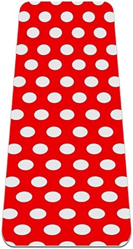 Siebzeh Nautical Travel Polka Dots Red Premium Thick Yoga Mat Eco Friendly Rubber Health & amp;