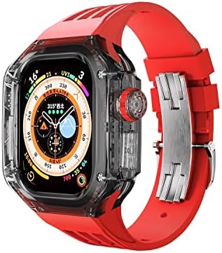 SKM luksuzni prozirni modifikacijski komplet za Apple Watch Band Ultra 49 mm Fluororubber