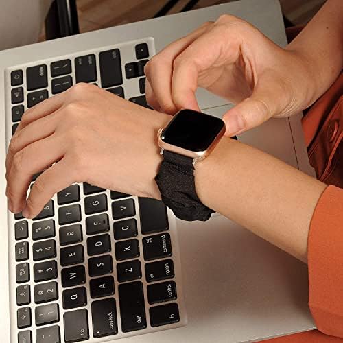 Tkanina za pukotinu Apple Watch Band Butterfly Bow za žene / djevojke, kompatibilne sa Apple Watch serija SE / 6/5/4/3/2/1, 42 mm / 44mm / 45 mm elastična krpa narukvica slatka, modna