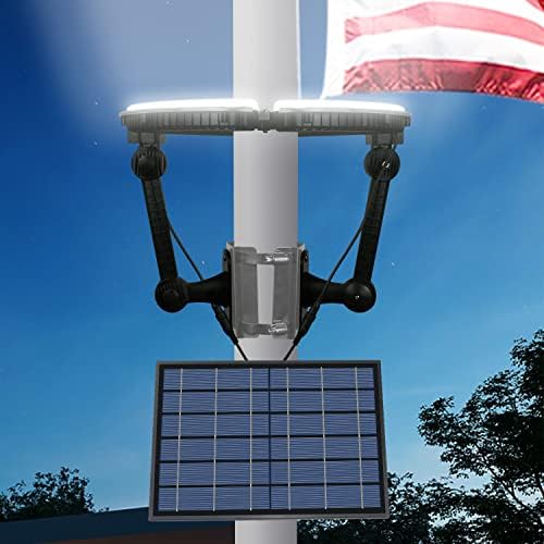 Enrybia zastava u pole svjetlo solarno napajanje vanjske prašine do zore, 32 LED prstena svjetla solarna zastava svijetlo svjetlo sa 120 LED gornjim svjetlošću