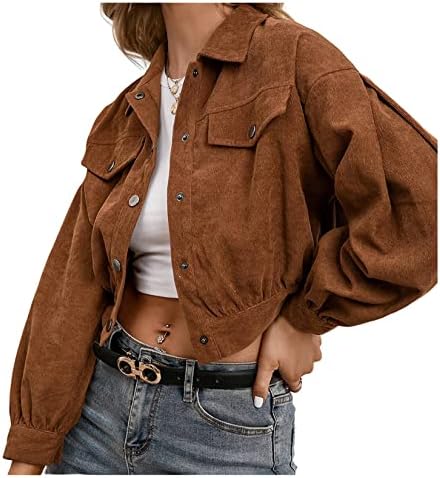 Xydaxin zimski kaputi Corduroy kaputi za žensku kasutu jaknu, jednokratna džepna jakna