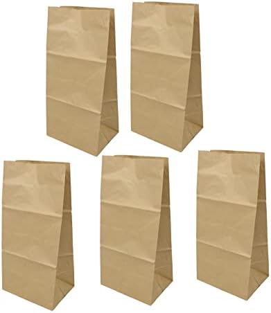 Yardwe 5kom Kraft papirna kesa za kućne otpatke torba za vrtno lišće Kraft papir torba za odlaganje