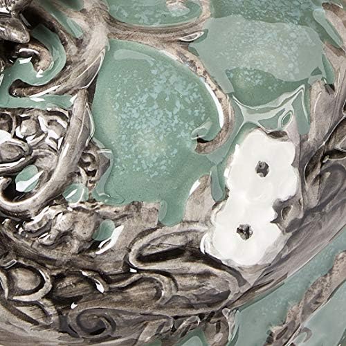 Erniterty Blue Sky Ceramic Dragon Čajnik, 10 x 7 x 7, zeleno