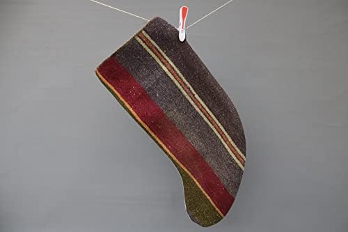 Organski Xmas Čarapa, Božićne čarape, monogrammirani čarapa, kila čarapa, poklon čarapa, prugaste ručno rađene čarape 1516