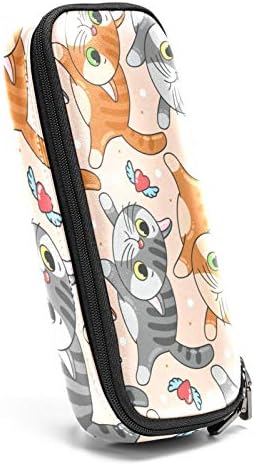 Boja slatke mačke 84x55in kožna pernica olovka torba sa dvostrukim patentnim zatvaračem torba za odlaganje torba za školski rad ured Dječaci Djevojčice