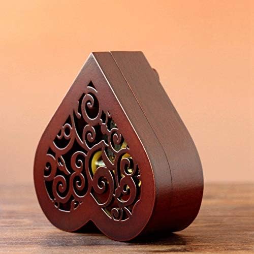Zhyh ručno izrađena drvena kutija za srce u obliku srca za djevojku, muzička kutija, rođendanski