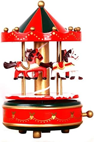 Yopka Music Box Carousel Horse Music Box, Merry-Go-Round 4 Konj Musical Box Decor, Muzičke kutije za žene Dječje dječake Dječji božićni rođendan Glazbene kutije za djevojke