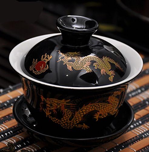 Moyishi kineski porculan gaiwan cvjetni zmaj tradicija Sancai čaj za čaj za čaj za čaj za najbolji