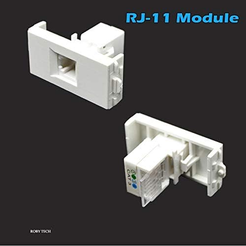 Zidna ploča sa 2 RJ11 + USB module, telefon CAT3 Keystone konektori Jack / utikač zida FOOD prekrivač za kabliranje