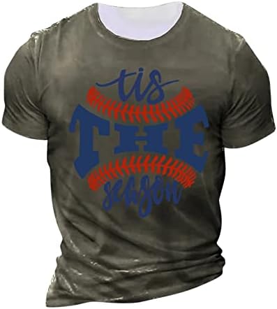 Muški pogranični majica za bejzbol grafički tiskalice Athletic Hip Hop Novelty kratki rukav pamučni tee vrhovi