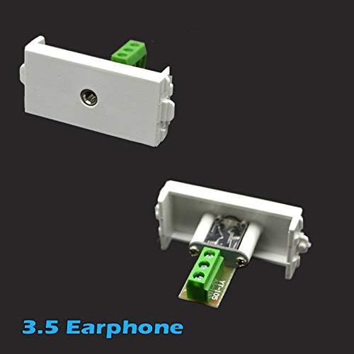 Zidna ploča sa 2 x 2.1A USB punjač + slušalice Keystone modularni audio priključni priključni priključci Bijeli ukrasni predložak Poklopac nosača uređaja Coupler Coupler -