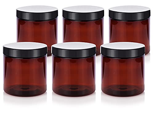 Amber 8 oz / 250 ml PET plastične posude za ponovno punjenje Jar