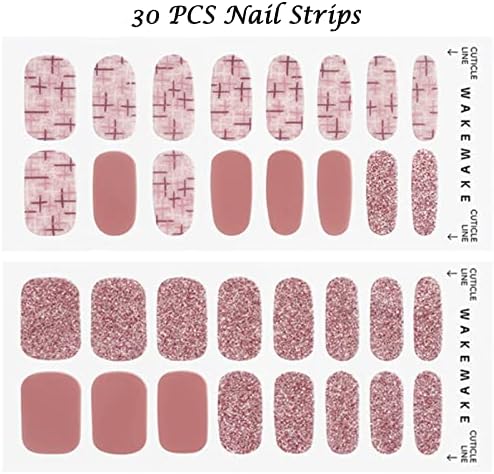 WakeMake 30kom Nail Art uzorak naljepnica Set zarez za nokte