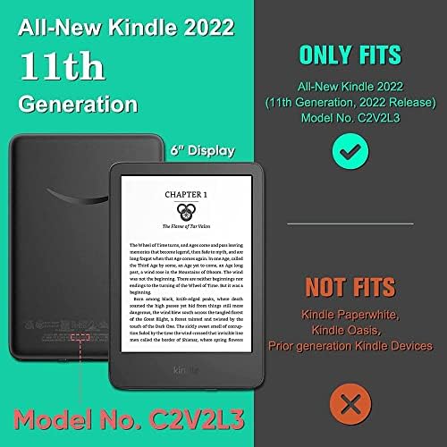 Shzrgarts futrola za Kindle 11. generacije 2022-6 sa automatskim futrolom za buđenje/spavanje iz više uglova za Kindle Paperwhite 11. generacije 2022. objavljena, apstraktni pejzaž snježnih planina