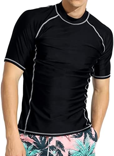 Actleis muški štitnik za osip sa kratkim rukavima, UPF50+ UV Tee za zaštitu od sunca Quick Dry Swimshirt Shirts