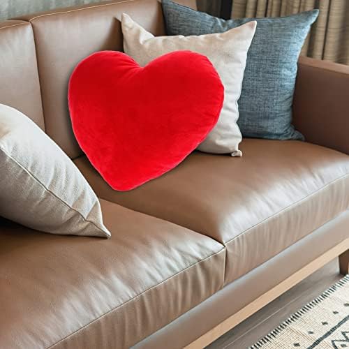 Adorainbow Crveno srce Jastuk za bacanje srca Plišano srce jastuk za srce 3D Flaffy Dekorativni jastuk 30cm