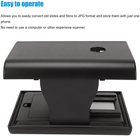 Mobilni filmski negativni skener, jednostavan za korištenje crni sklopivi mobilni skener za uštedu prostora za