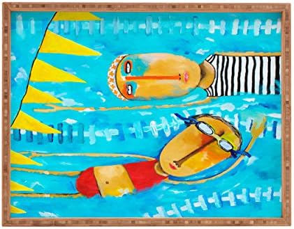 Deny Designs Robin Faye Gates Plivanje je teško zatvoreno / vanjsko pravokutna ladica, 14 x 18