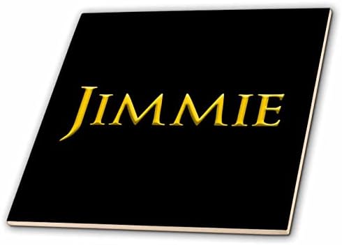 3drose Jimmie popularno ime za djevojke u SAD-u. Žuta na crnom talismanu-pločicama