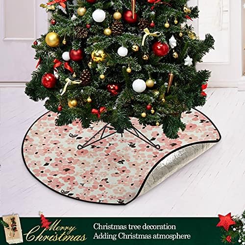 Romantični akvarel cvjetni božićni stablo prostirke vodootporne stalke za stalke Mat tepih ispod