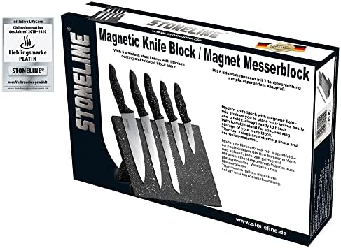 Stoneline Magnetic Knife Block Set, 6 & nbsp;komada, sa sklopivim postoljem