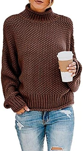 Twwone džemperi za žene Turtleneck casual dugih rukava Slouchy pletene tuničke skakače pulover vrhove