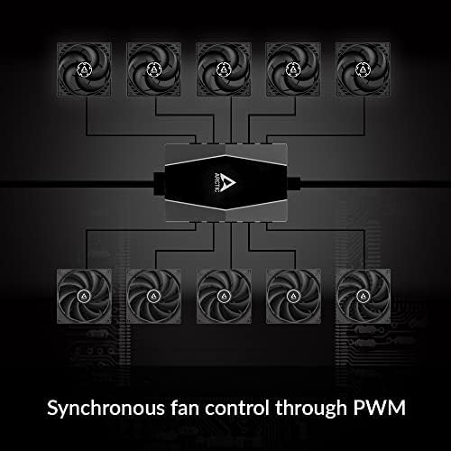 Arctic Case Fan Hub - 10-fold PWM fan Distributer sa SATA Power-Black
