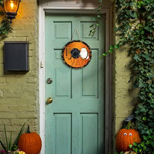 Halloween Dekorativni ukras Drveni Happy Halloween Vrata za vješanje znakova Snježna pahuljica Garland