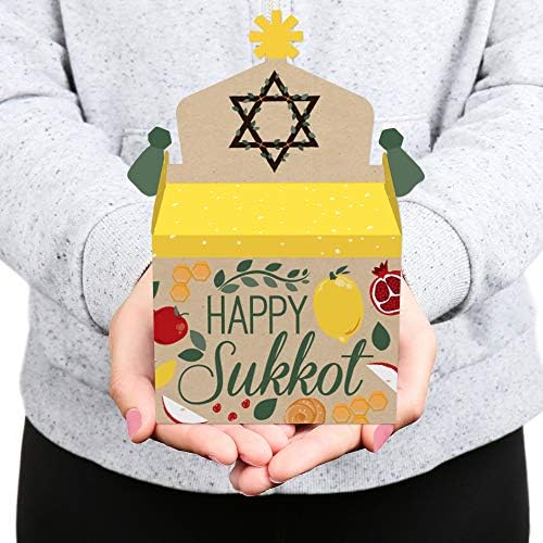 Velika tačka sreće Sukkot - liječenje kutija za zabavu - Sukkah Jevrejski odmor Goodie Gable kutije