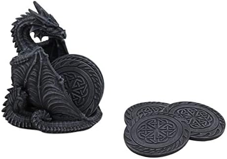 Ebros poklon gotički krilati zmaj čuvar sa Keltskim čvorovima podmetač set figurica držač sa 6 okruglih