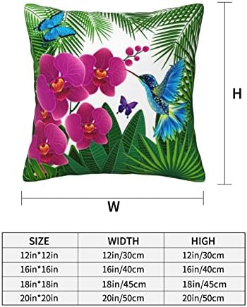 HummingBird leptir orhidelni jastuk za cvijeće 18x18 inčni seoski kuća mekani ukrasni jastučni