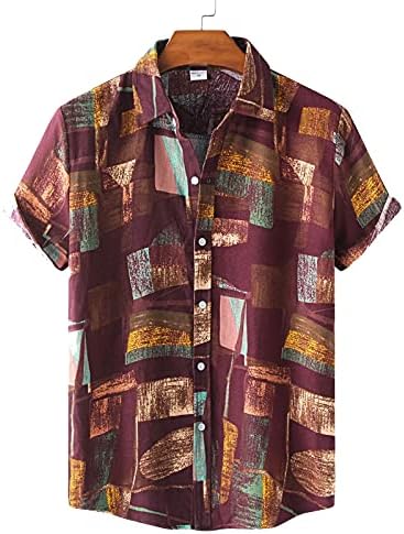 Muške majice Muška Moda Casual Print Hawaii odmor kratka rukava Shirt Hawaiian za muškarce