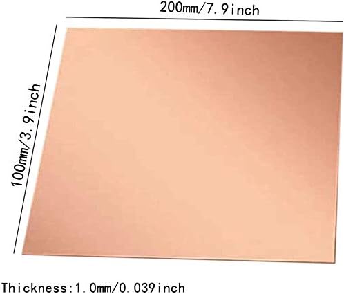 Z Kreirajte dizajn Mesingana ploča bakarni lim ljubičasta bakrena ploča 6 različitih veličina za, zanate, uradi sam, ručno rađeni materijal metalna bakrena folija