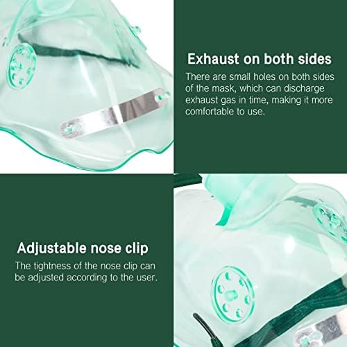 Standardna maska ​​za kisik sa 6,6 'cijevi i podesivim elastičnim kaišem - 2 paketa - Veličina XL
