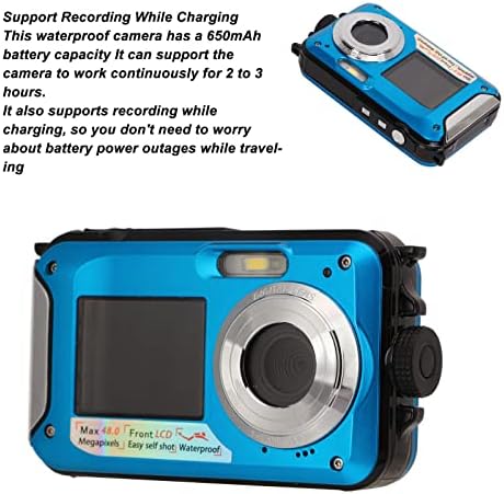 Podvodna kamera podvodna kamera DV digitalni fotoaparat Full HD 2.7K 48MP 10ft Vodootporan podvodni digitalni fotoaparat 16x digitalni zum prednji stražnji dvostruki ekrani Vodootporni digitalni digitalni
