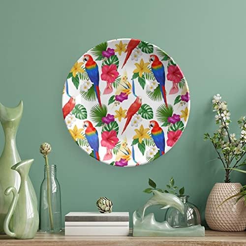 Obojeno cvijeće i ptice vise keramičke dekorativne ploče s ekranom Prilagođeni godišnjičkim vjenčanim poklonima