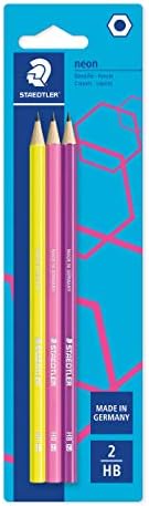 Staedtler Wopex 180F BK3-1 Neon HB premium kvalitetne olovke - žuta, ružičasta, ljubičasta