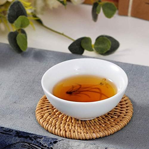 6pcs Rattan podmetači ručno izrađeni prostirke za čaj od dekorativnog držača pogodan za kućnu kuhinjsku