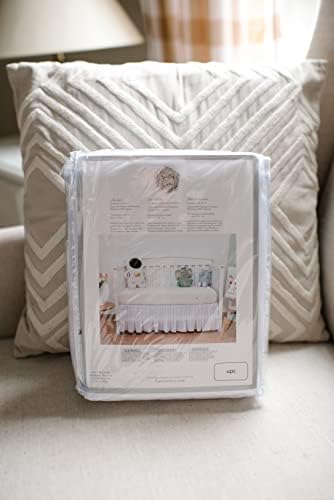 Sheer Crib suknja - Bijela suknja sa krevetom - meka, elegantna i tekla - rodna neutralna suknja za krevetić i bezvremenski pribor za krevetiće -clean dizajn savršen za dječaku krevetića