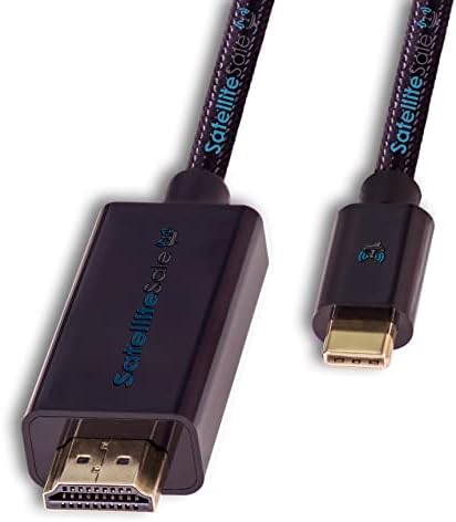 Satellitesale Digital USB Tip C u HDMI univerzalni kabelski adapter 4K / 30Hz Nylon žica univerzalna žica 2160p Crni kabel 6 stopa