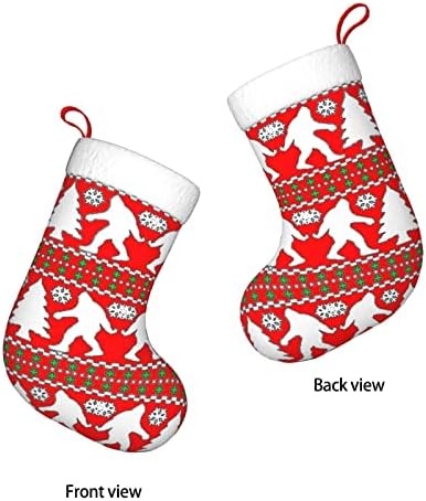 Austenstern Božićne čarape Smiješni bigf-oot ružni božićni dvostrani kamin viseći čarape
