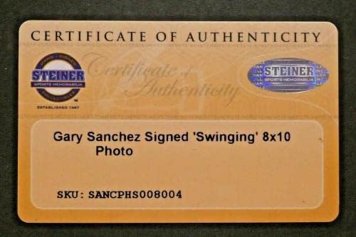Gary Sanchez potpisao je 8x10 bejzbol fotografija sa Steiner COA - autogramenim MLB fotografijama