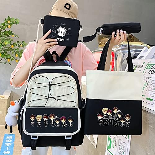 Alikpop ruksak Jimin Suga Jin Taehyung V Jungkook korejski casual ruksak Dnevni palafski bager za laptop