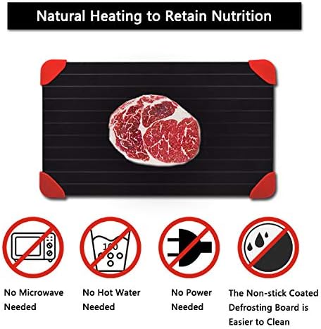 Posuda za odmrzavanje za smrznuto meso brz i sigurniji način odmrzavanja hrane velike veličine ploča za odmrzavanje odmrzavanjem Miracle prirodnim zagrijavanjem pakovanje sa 7 komada uključeno