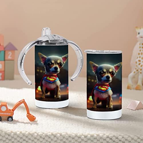 Štampanje Pasa Sippy Cup - Chihuahua Print Baby Sippy Cup - Smiješni Dizajn Sippy Cup