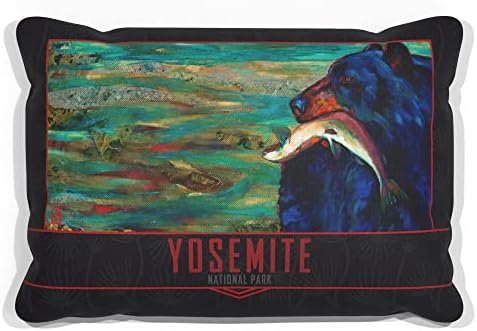 Yosemite uzvodno Bounty Canvas Throw jastuk za kauč ili kauč kod kuće & ured iz ulja slika umjetnika Kari Lehr 13 x 19.