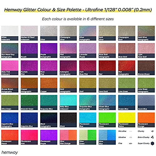 Hemway Craft Glitter 100g / 3.5oz Glitter Funkes za umjetničke zanatske reses Epoksidne scropbook